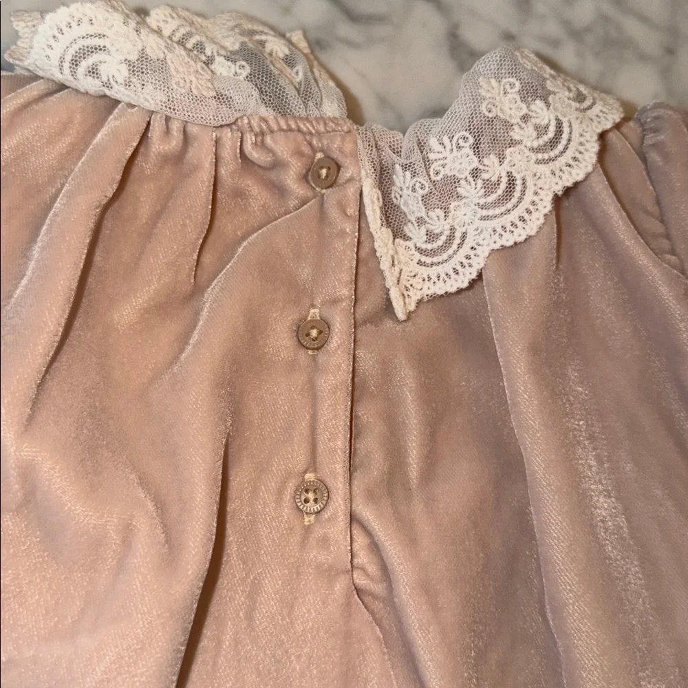 NWT JANIE & JACK VELVET DRESS WITH BLOOMER 12/18M